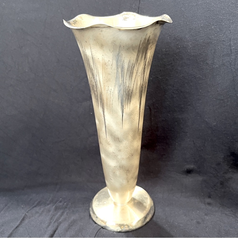 VTG-WMF Ikora Germany Elegant Silver Plated Brass Vase - Mid Century Modern